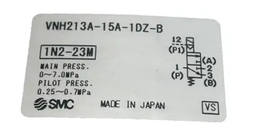 NEW SMC VNH213A-15A-1DZ-B HIGH PRESSURE COOLANT VALVE VNH213A15A1DZB