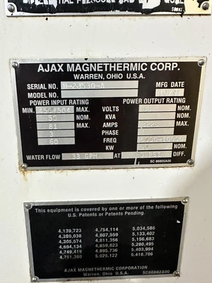 AJAX 30KW ANNEALER