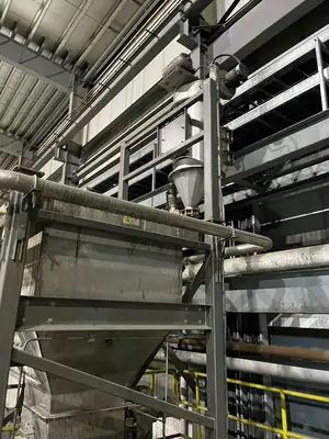Stainless Steel Super Sack Bag Unloading System w/ Dust Collector & Push Control