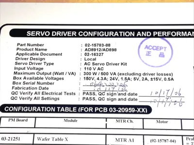 Used ASM Automation AC Servo Driver Kit Rev F 110VAC 300W 500VA 4.3A Servo Drives Michigan US | Maverick Industrial Sales #1390711