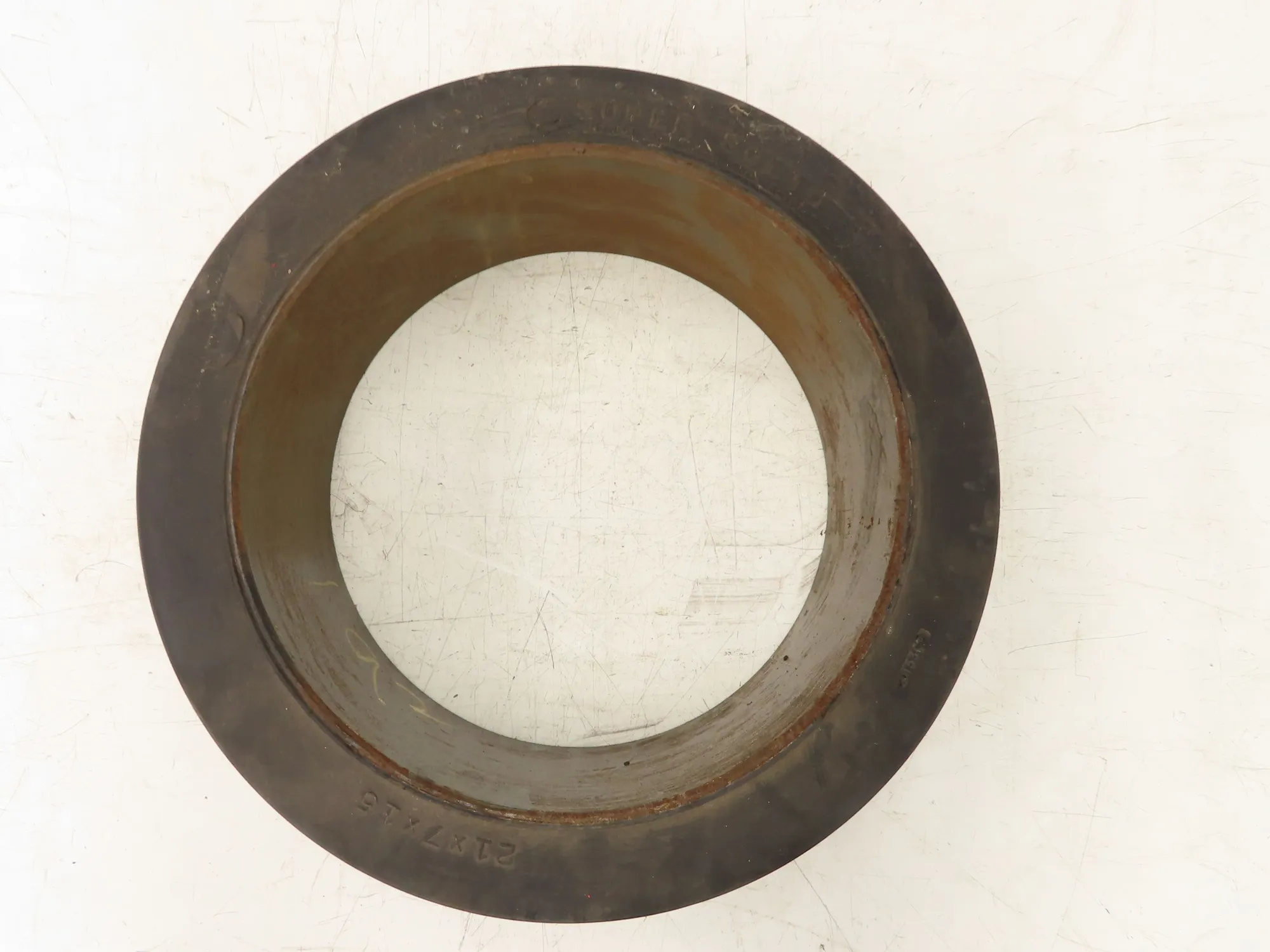 Super Solid 21x7x15 Forklift Tire Smooth Solid Press-on Black