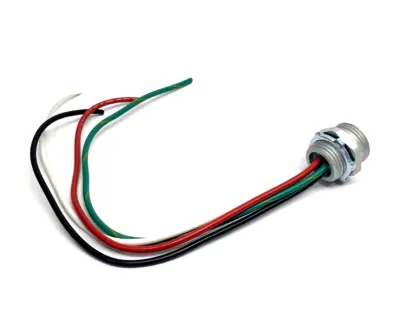MIN-4MR-1-M20 | Mencom  Size I Receptacle 4-Pin Male 7/8"-16, M20 Mount 16AWG 10A - New – Open box