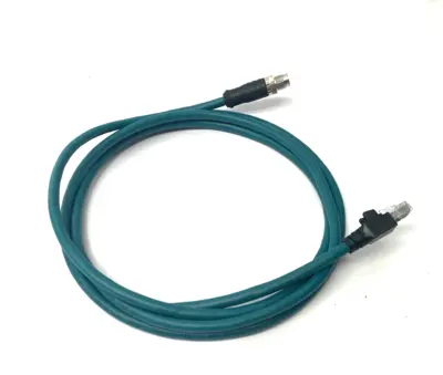 Used Cognex In-Sight Ethernet Cable RJ45 to M12 X-Coded, 185-1304R PLC Ethernet Equipment Michigan US | Maverick Industrial Sales #1397719