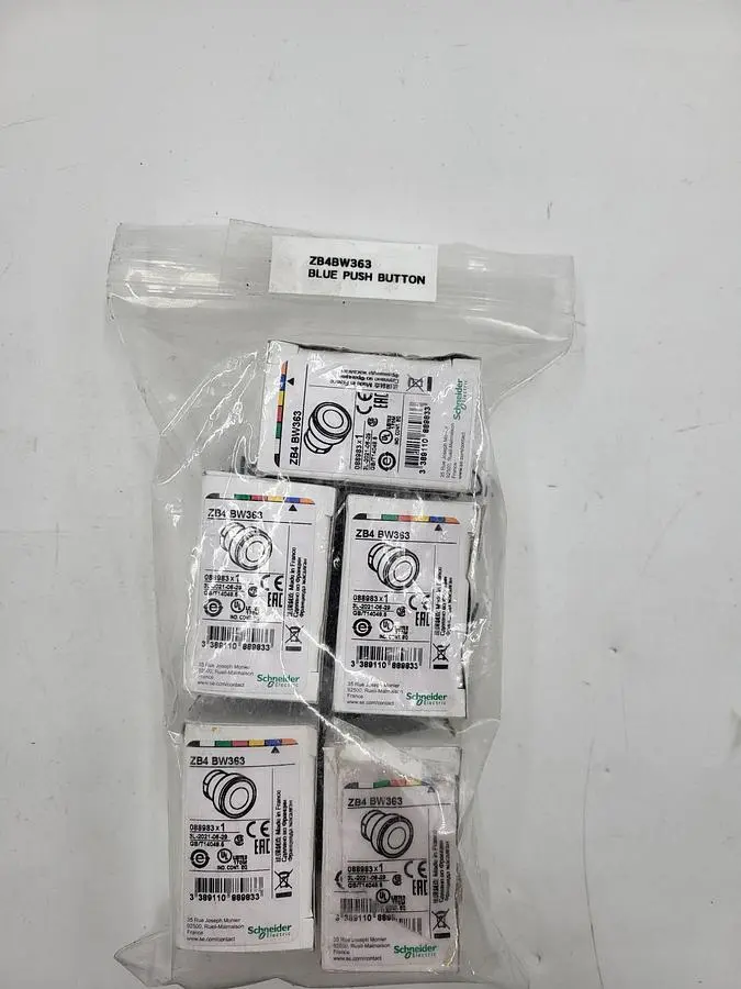 New | in-Stock SCHNEIDER ELECTRIC SCHNEIDER ZB4 BW363 BLUE PUSH BUTTON *NEW BOX* Misc Electrical & Power Parts | ND Industrial Surplus #1217095
