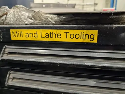 Assorted Mill & Lathe Tooling W/ 12-Drawer Modular Cabinet