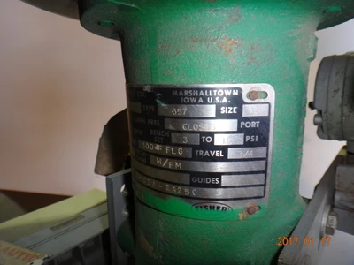 Fisher 1", Class 300, Cast Steel, Control Valve