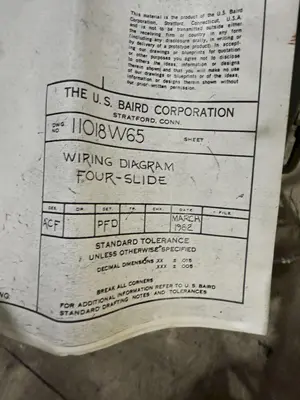 US BAIRD MODEL #2 WIRE FORMING FOURSLIDE MACHINE: YOBRO #24433