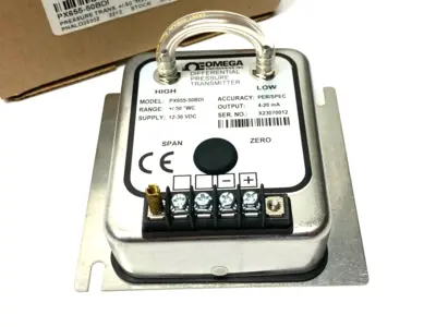USED OMEGA DIFFERENTIAL LOW PRESSURE TRANSMITTER, BI-DIRECTIONAL