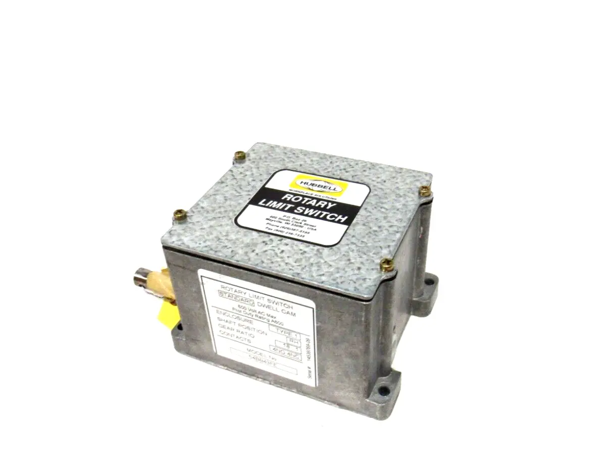NEW HUBBELL 54BB43FE ROTARY LIMIT SWITCH