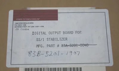 NEW POWER TECHNOLOGIES INC. 83B-5201-1907 ANALOG OUTPUT BOARD 83B52011907