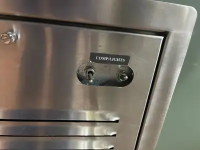 Used ColorPoint Used 50" Colorpoint 50-CFMA 3 Pan Refrigerated Salad Bar with Sneeze Guards 120V Food Displays Illinois US | Falcon Restaurant Supply #1375715