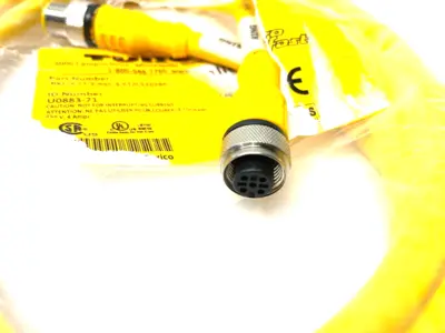 USED TURCK EUROFAST DOUBLE ENDED M12 CORDSET