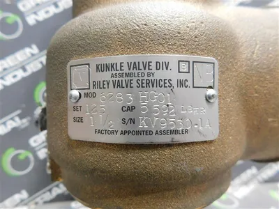 Kunkle 6283HG01 Pressure Relief Valve 1-1/2" 5592 lb/hr Used