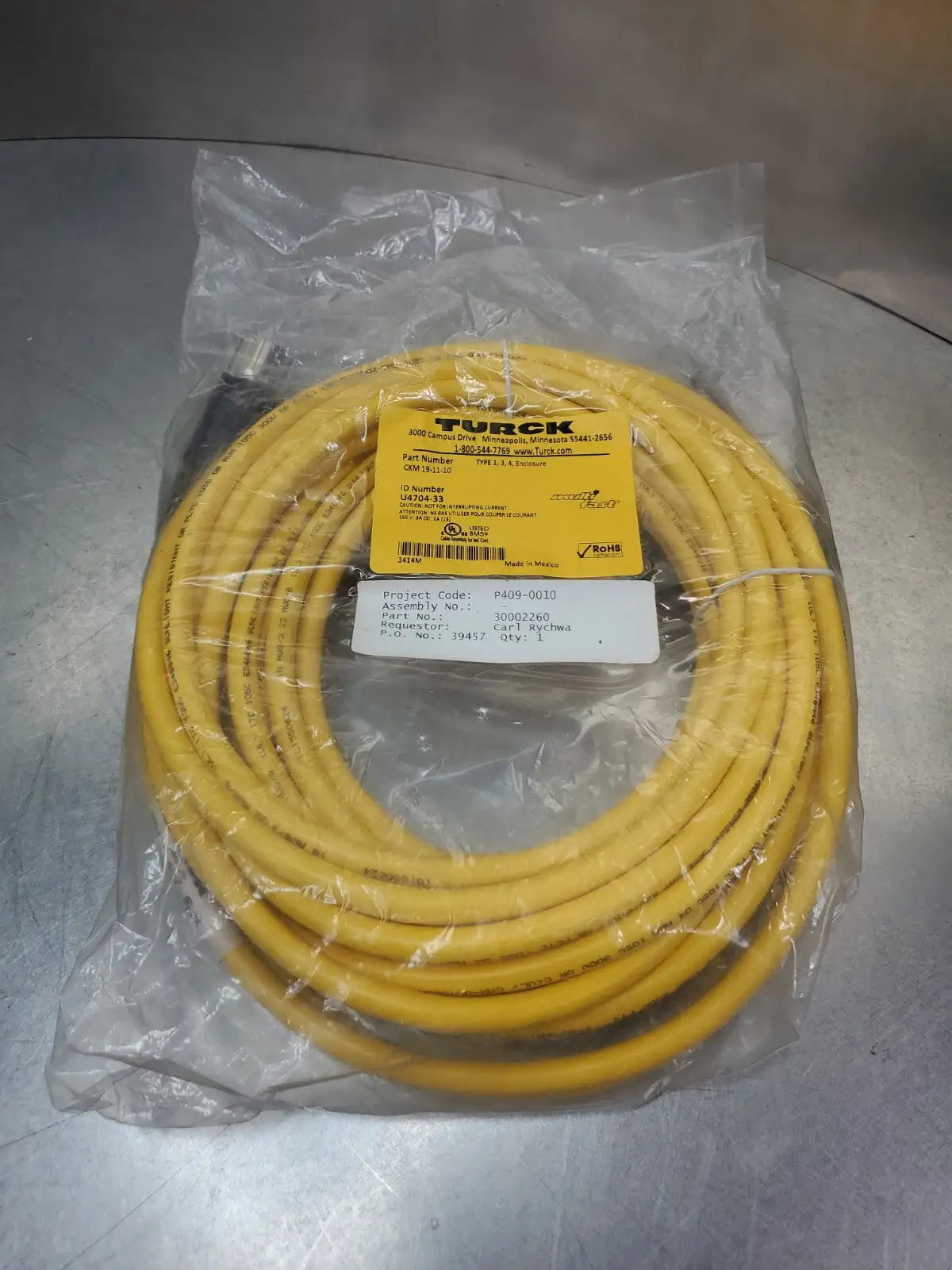 Used Turck Multi Fast U4704-33 Cable & Wire South Carolina US | Palmetto Automation #1369566