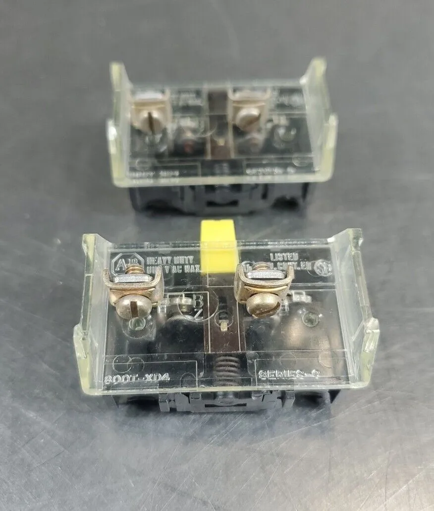 Allen Bradley 800T-XD4 Contact Block, 800TXD4 - Lot of 2. 4D-42