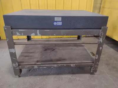 36" x 48" x 6" ACCURITE BLACK GRANITE TABLE: STOCK #18812