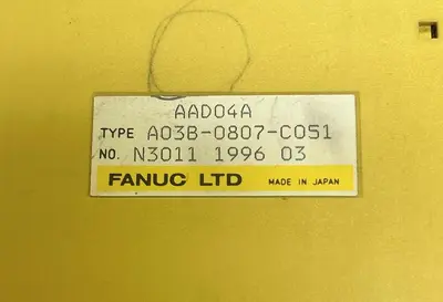 Used FANUC A03B-0807-C051 Misc Electrical & Power Parts Ohio US | Surplus Asset Holdings #1234373
