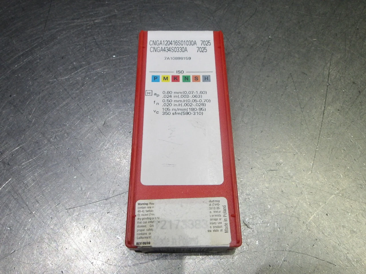 Sandvik CBN Tipped Carbide Inserts QTY5 CNGA434S0330A/CNGA120416S01030A 7025 (LOC891)