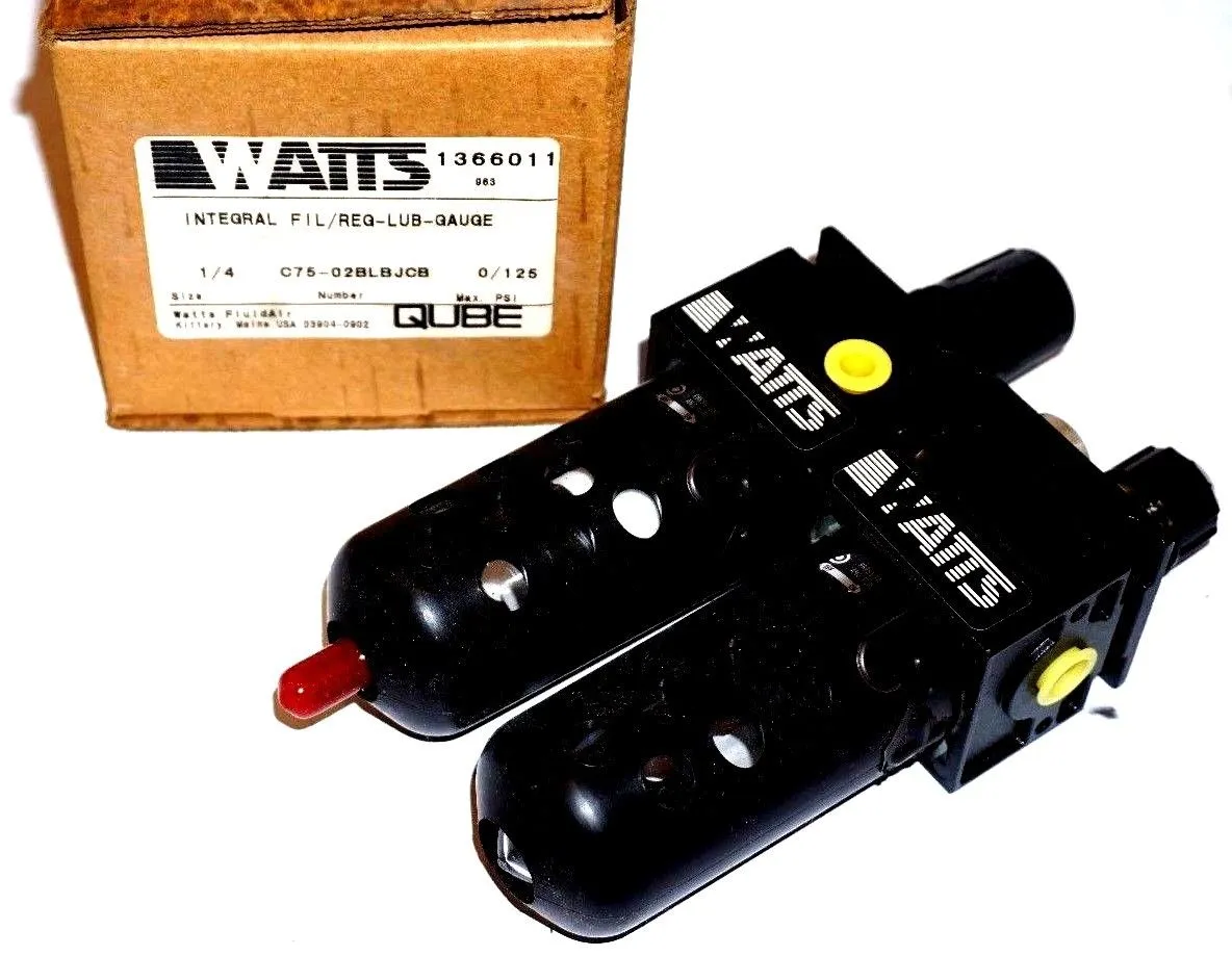NEW WATTS 1/4" C75-02BLBJCB INTEGRAL FILTER / REGULATOR C7502BLBJCB
