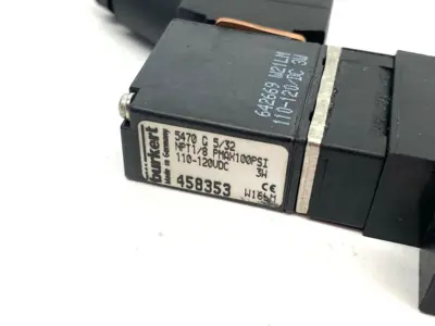 USED BÜRKERT SOLENOID VALVE 110-120VDC PMAX100PSI