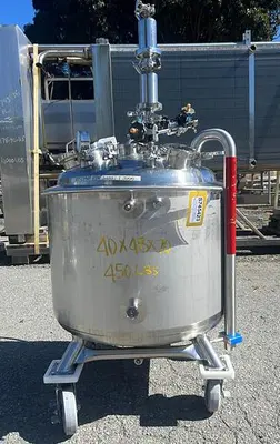 Tank, 80 Gallon (300 Liters), 316L Stainless Steel, Jacketed, 45 PSI Internal #5991214