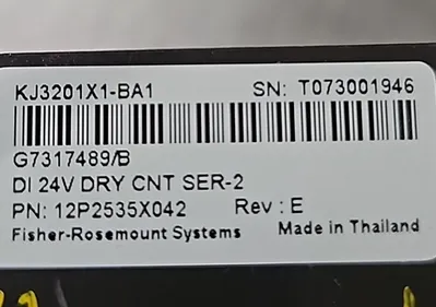 Used Emerson EMERSON KJ3201X1-BA1 PLC Input & Output | Palmetto Automation #1151739