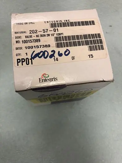 ENTEGRIS 202-57-01 VALVE NCE 3GEN 2W 1-2''