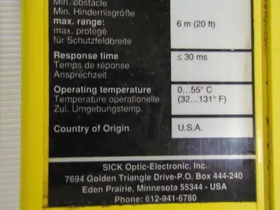 Sick AGSS 750-1111 Optic Electronic Lighcurtain Light Curtain