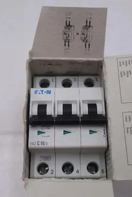 Eaton FAZ-C10/3 Circuit Breaker Part Moeller Series  #K-2208
