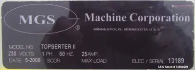 USED MGS TOPSERTER II