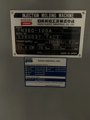 2006 NISSEI FN360-100A Injection Molding Horizontal/Vertical | Machinery Network (8)