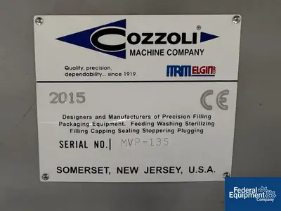 Used Cozzoli Cozzoli Syringe Filling, Plugging & Closing System Aseptic Fillers Ohio US | Federal Equipment Company #1512718