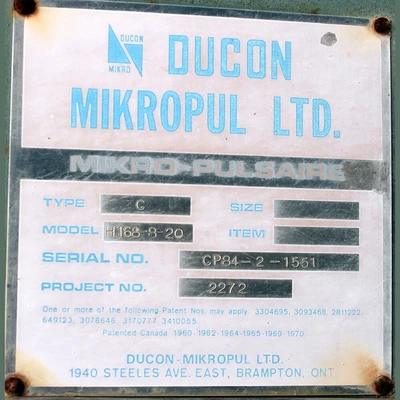 Mikropul H168-8-20 Pulse Jet Dust Collector