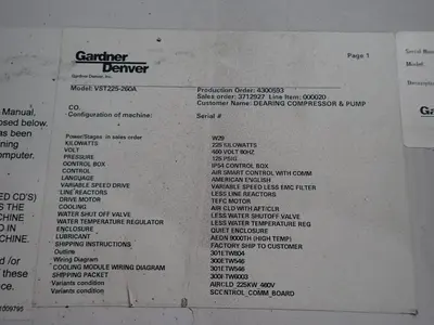 Used GARDNER DENVER VSI225260A Miscellaneous MRO Ohio US | HGR 24 #1184063