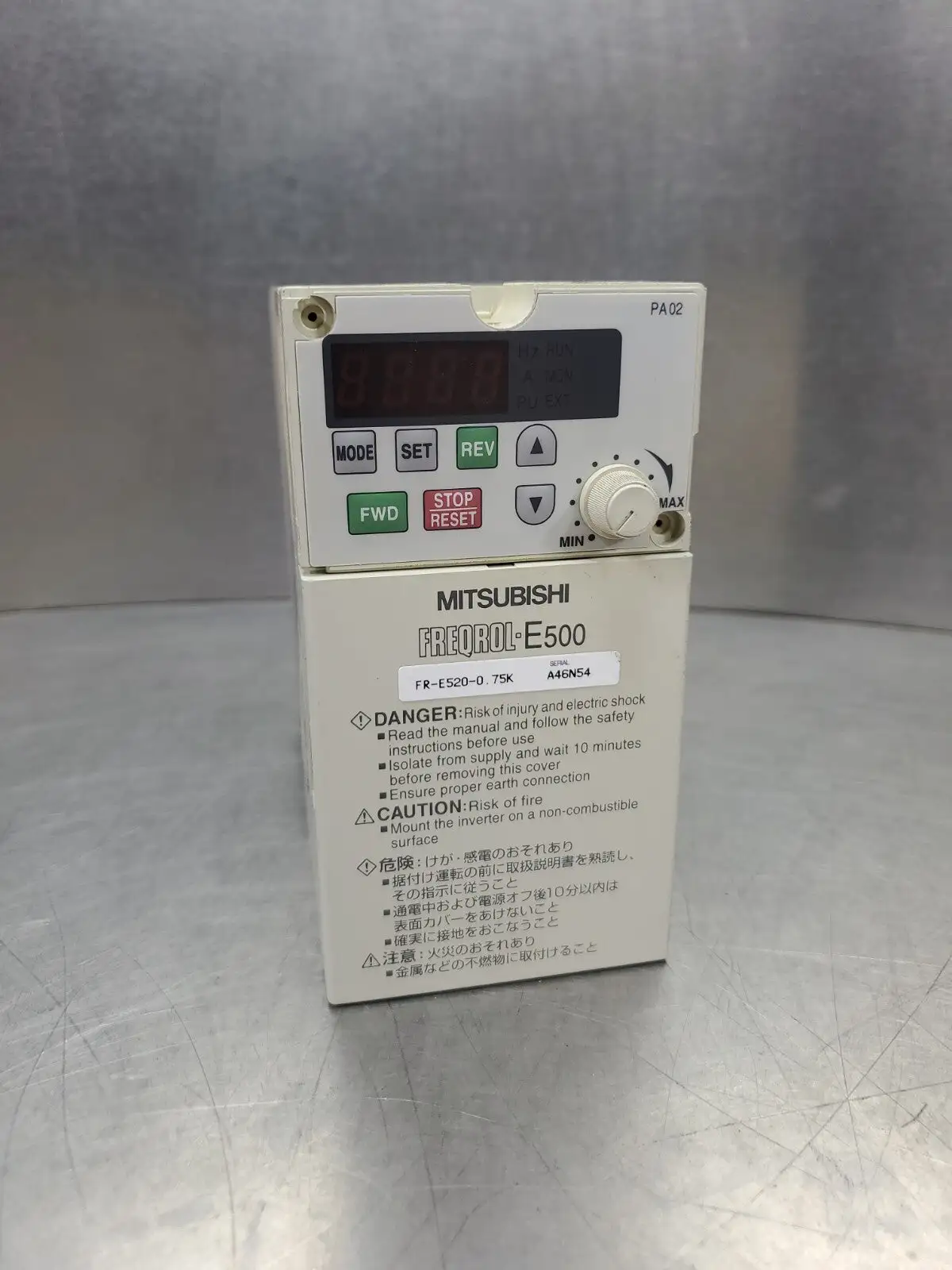 Used Mitsubishi Electric FR-E520-0.75K Variable Speed Drives South Carolina US | Palmetto Automation #1505215