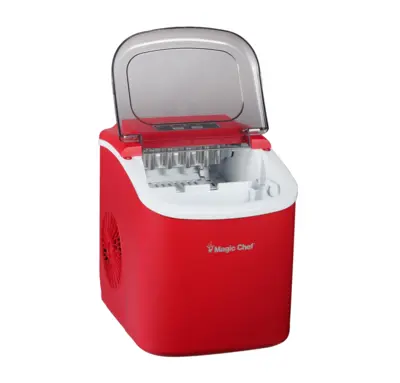 Magic Chef 27 LB. PORTABLE COUNTERTOP ICE MAKER IN RED