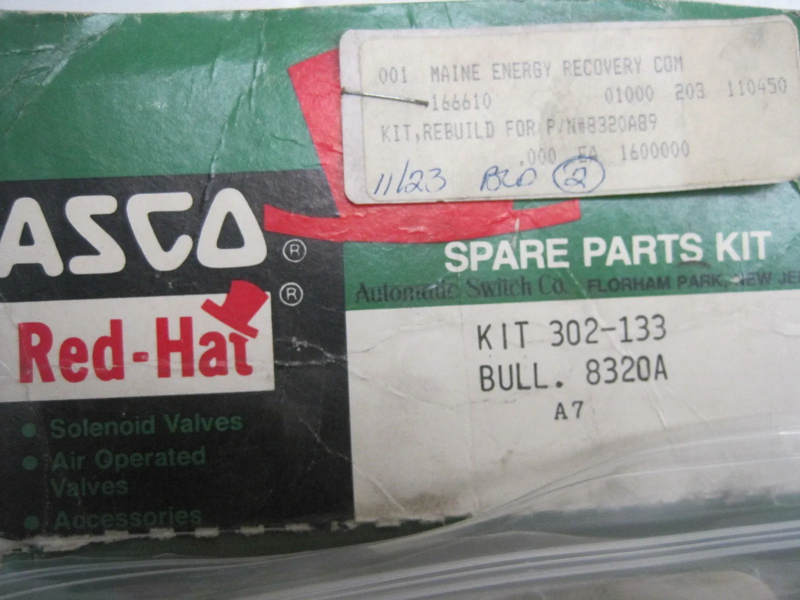New Asco 302-133 Parts Kit 302133