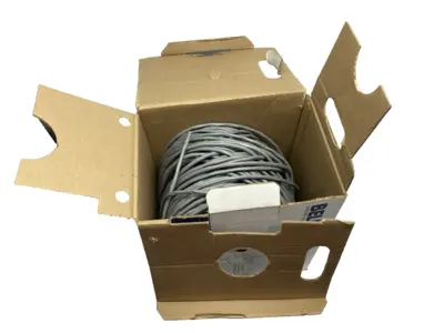 USED BELDEN MULTI CONDUCTOR CABLE 1PR/14AWG 42X30 PVC CHROME LOT OF 250'