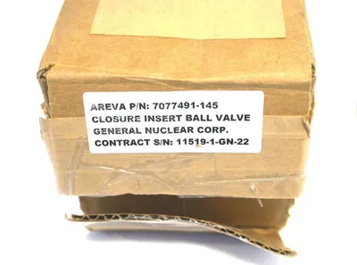 NEW AREVA 7077491-145 CLOSER INSERT BALL VALVE 7077491145
