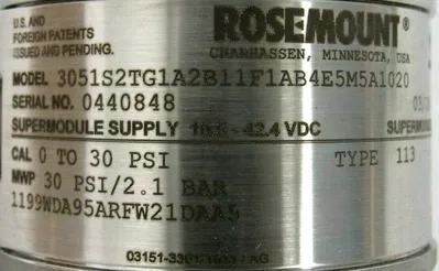 NEW ROSEMOUNT 3051S2TG1A2B11F1AB4E5M5A1020 TRANSMITTER 1199WDA95ARFW21DAA5
