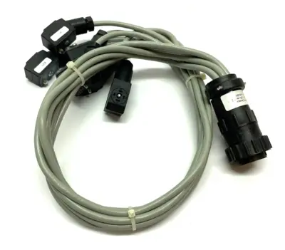 USED STERIS REV. 1.2 DOUBLE ENDED CORDSET 7-PIN TO 8 SOLENOID PLUG-INS