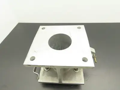 Industrial Injection Molding Hopper Base Side Discharge 5-1/2" Bolt Square Top