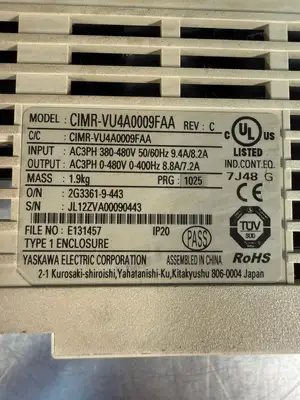Yaskawa CIMR-VU4A0009FAA Rev. C VFD215 (4.6.2)