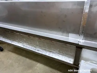 Used Stainless Steel Cooling Chamber Conveyor – 12' Enclosed Cooling Tunnel with PVC Belt & ABB VFD Drive