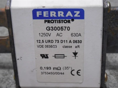 Box of 2 Ferraz G300570 Protistor Square Body Fuse Links 1250VAC 630A New NIB