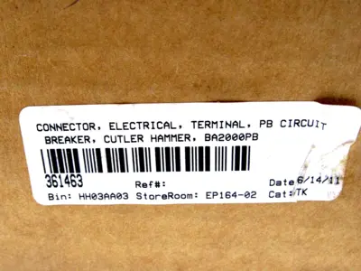 NEW CUTLER HAMER BA2000PB TERMINAL CONNECTOR