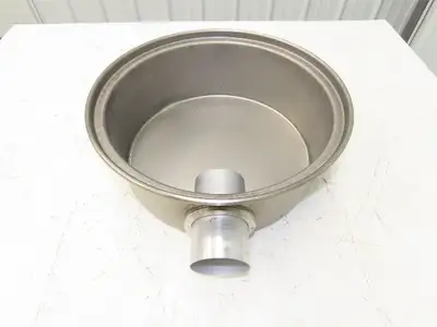 AEC Stainless Hopper Vacuum Receiver Bin Top 14x6" Size 3" Inlet 15" Screen