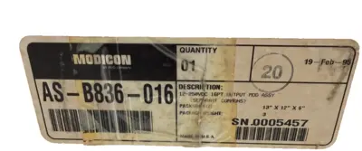 NEW MODICON AS-B836-016 I/O MODULE 12-250VDC B836-016 ASB836016