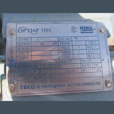 USED 2021 TECO WESTINGHOUSE AEHH8N
