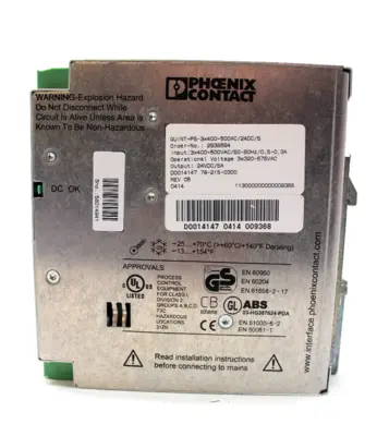 USED PHOENIX CONTACT QUINT-PS-3X400-500AC/24DC/5A